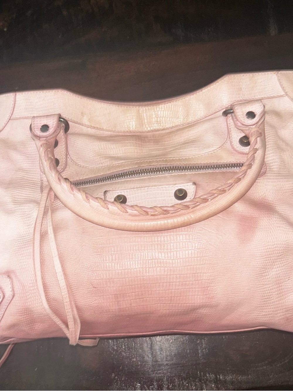 Balenciaga 10th Anniversary City Bag Pink Lizard Embossed Agneau Leather strap - Picture 2 of 10
